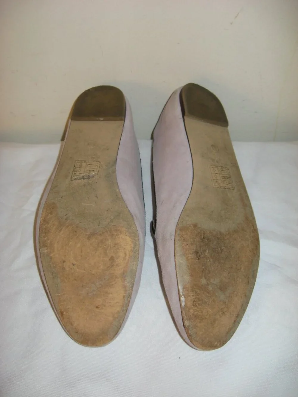 J.Crew lavendar suede black piping trim flats